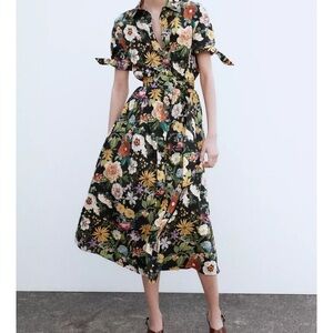 Zara Floral Poplin Women's Dress